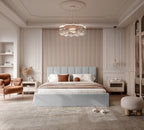 Polsterbett Arlina mit Bettkasten, Samtbezug