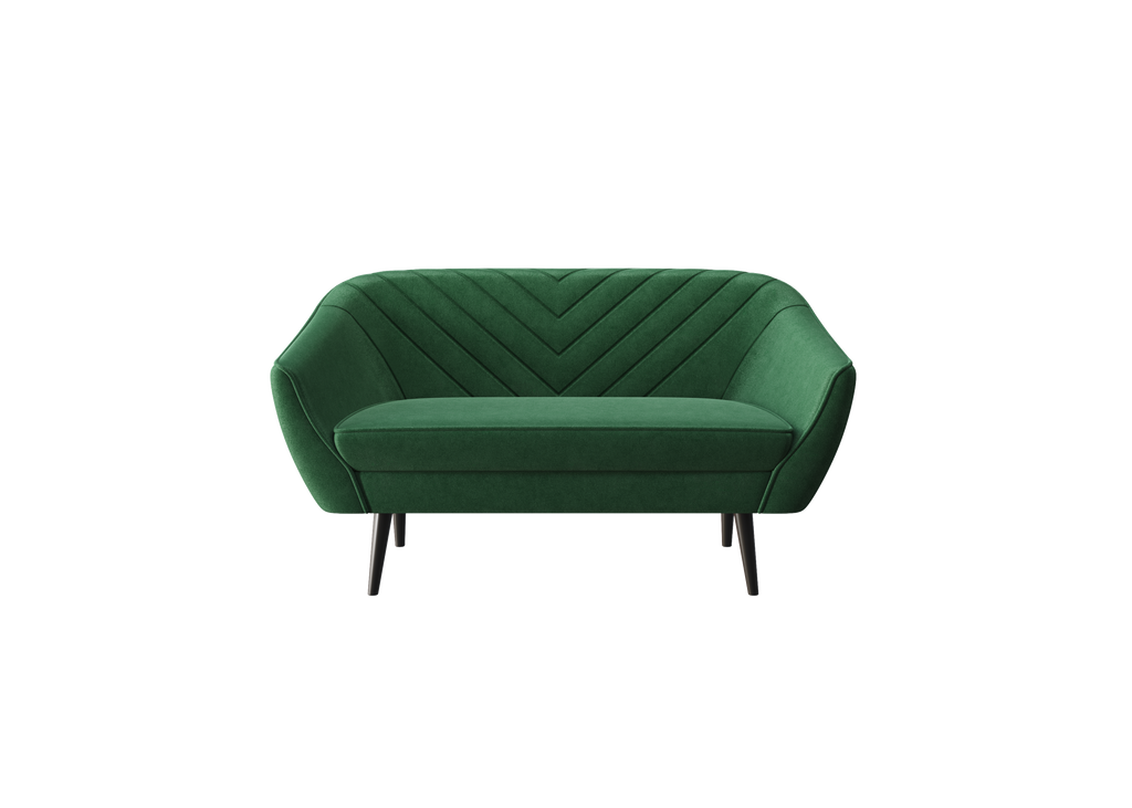 Zweisitzer-Sofa Avenia – auf hohen Holzbeinen, Bezug aus Riviera-Samt