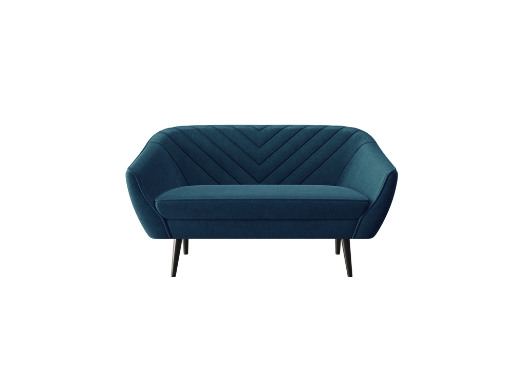 Zweisitzer-Sofa Avenia – auf hohen Holzbeinen, Bezug aus Riviera-Samt