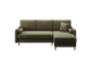Ecksofa Bolivio L-Form - mit Schlaffunktion und Bettkasten, Bezug aus Veloursstoff.