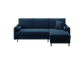 Ecksofa Bolivio L-Form - mit Schlaffunktion und Bettkasten, Bezug aus Veloursstoff.