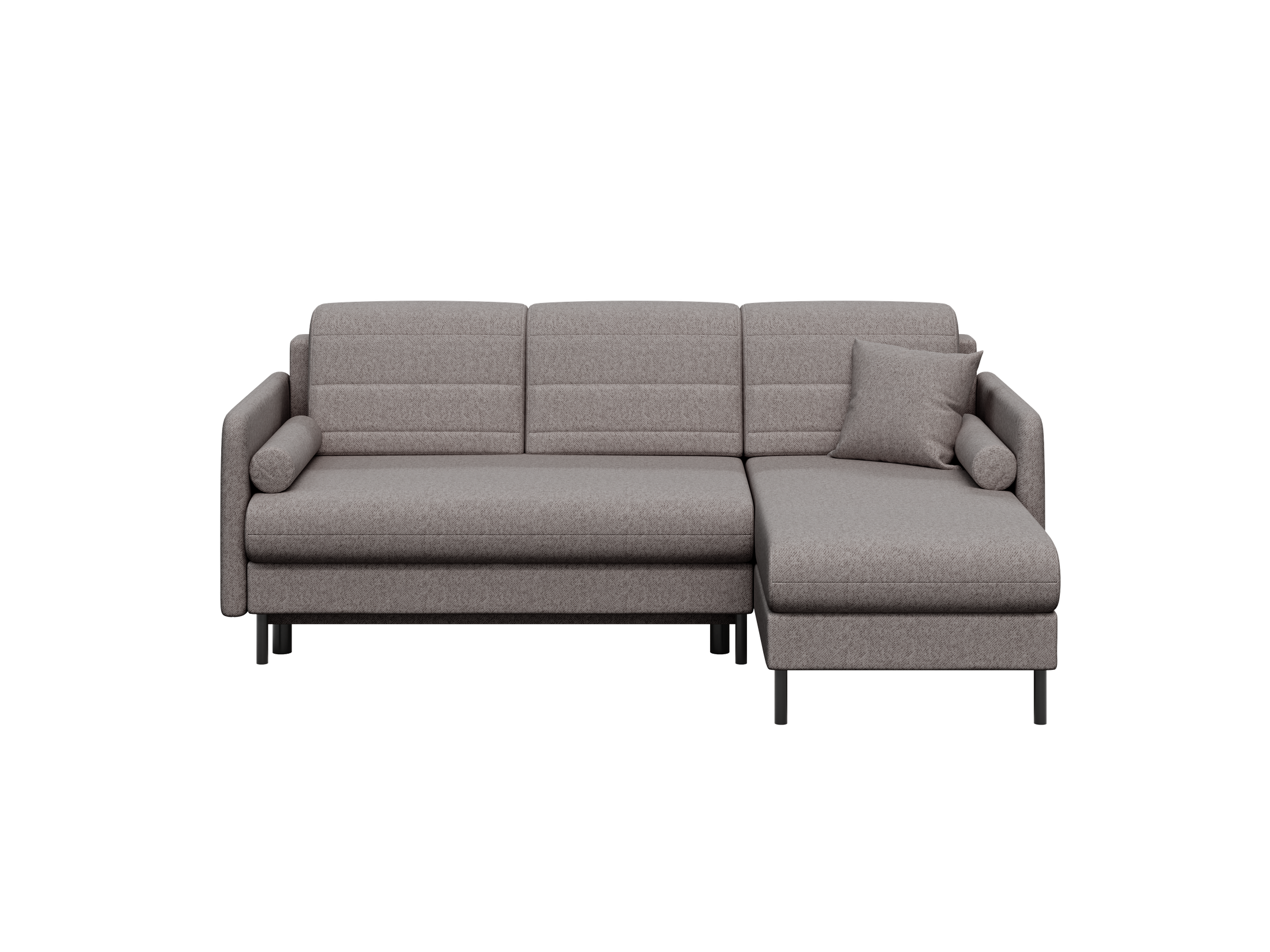 Bellari L-förmiges Ecksofa, universelle Seite mit Schlaffunktion und Bettkasten, Element-Samtbezug