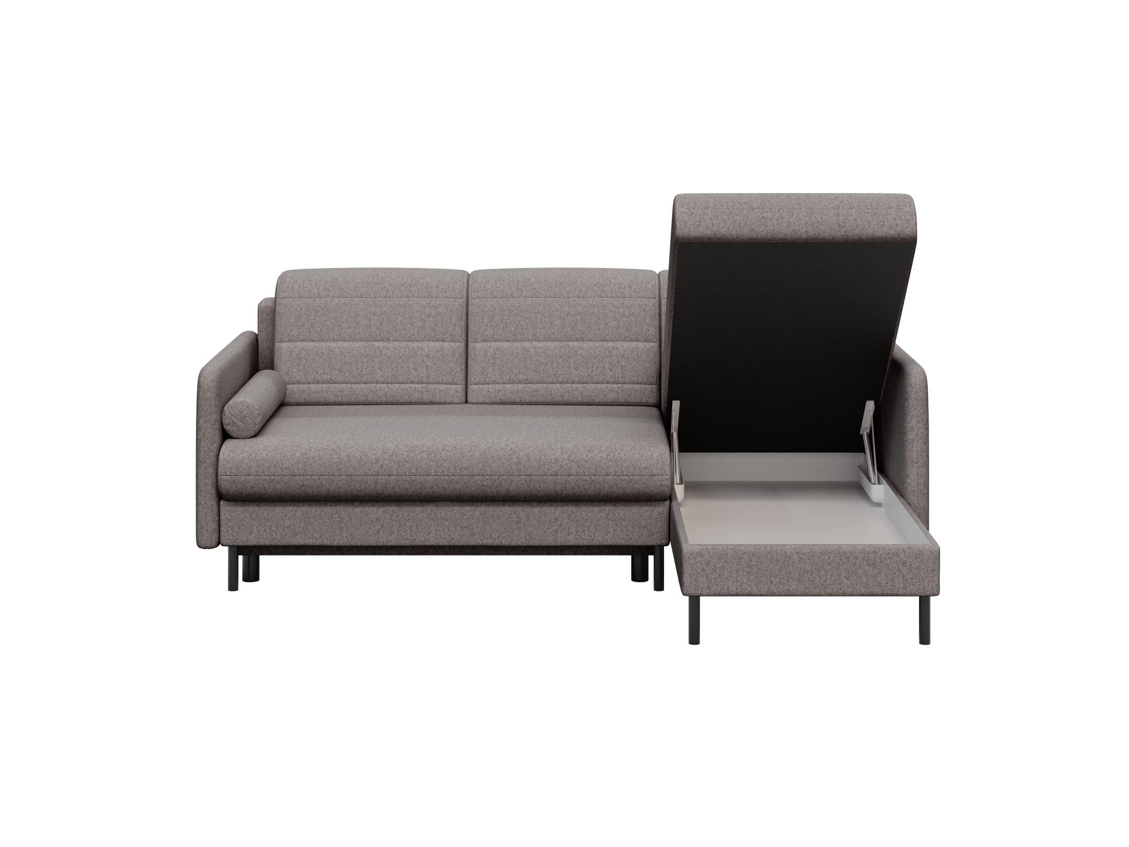 Narożnik Bellari L- kształtny uniwersalna strona z funkcja spania i pojemnikiem na pościel tkanina Element welur