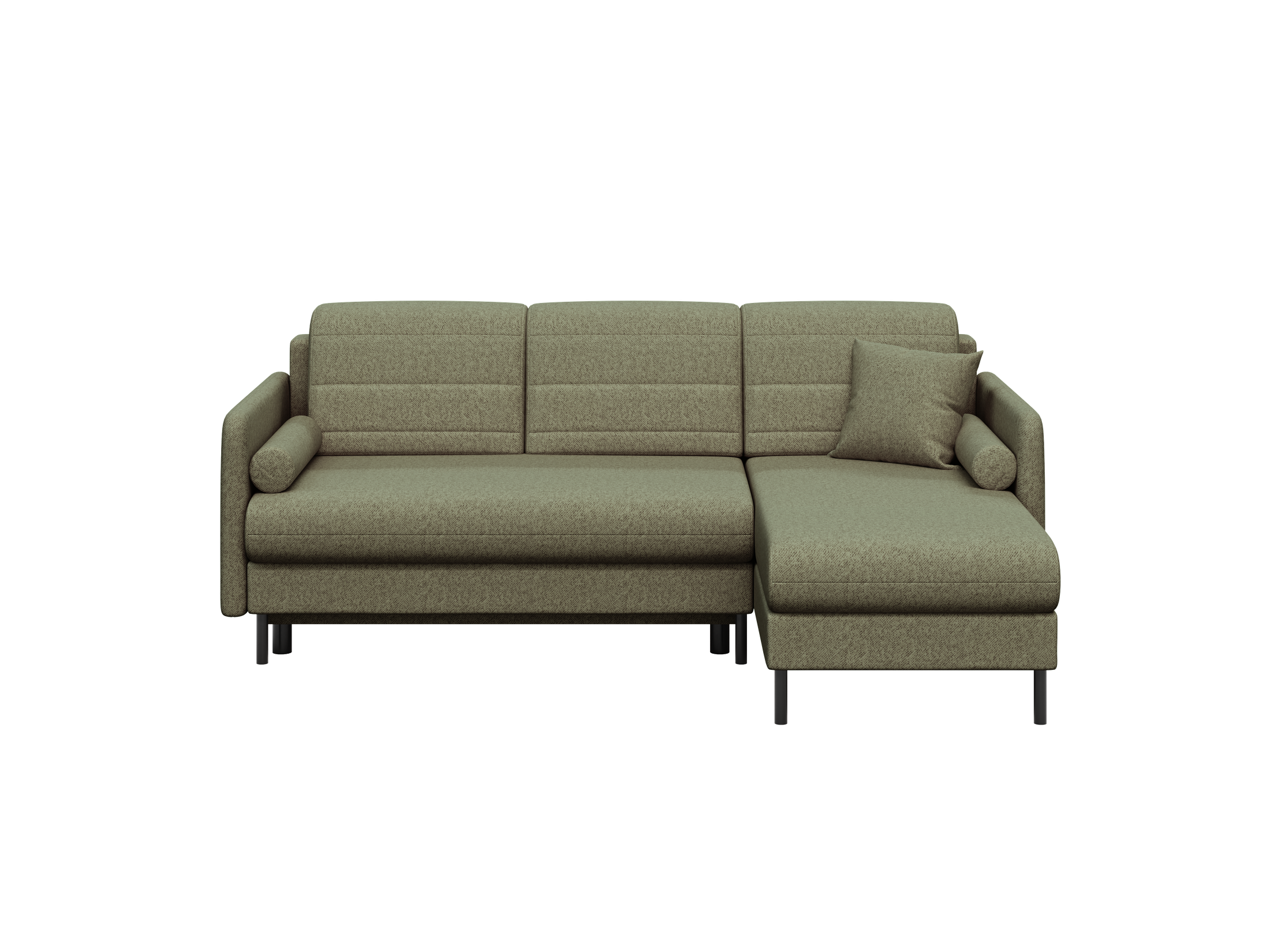 Bellari L-förmiges Ecksofa, universelle Seite mit Schlaffunktion und Bettkasten, Element-Samtbezug