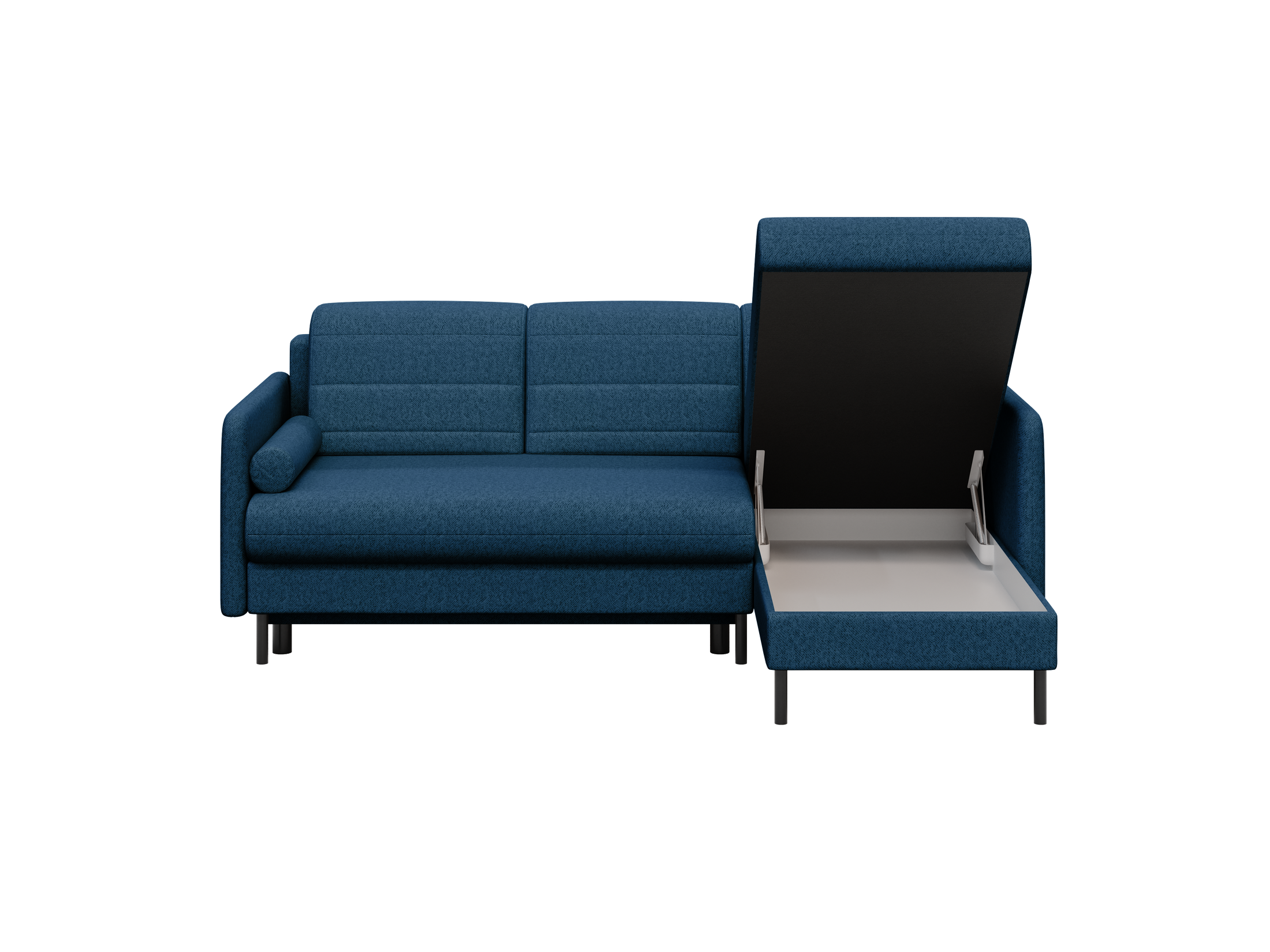 Bellari L-förmiges Ecksofa, universelle Seite mit Schlaffunktion und Bettkasten, Element-Samtbezug