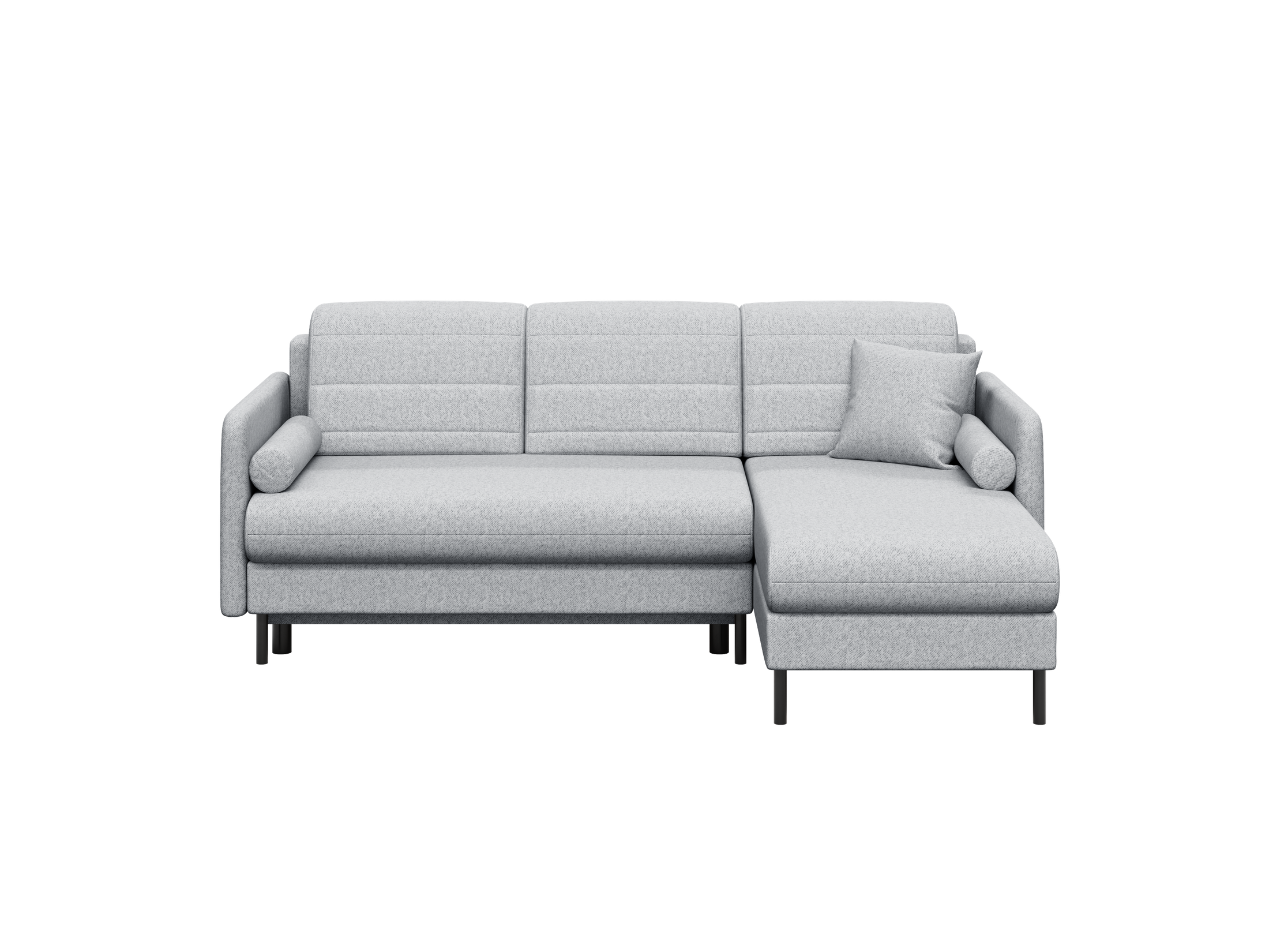 Bellari L-förmiges Ecksofa, universelle Seite mit Schlaffunktion und Bettkasten, Element-Samtbezug