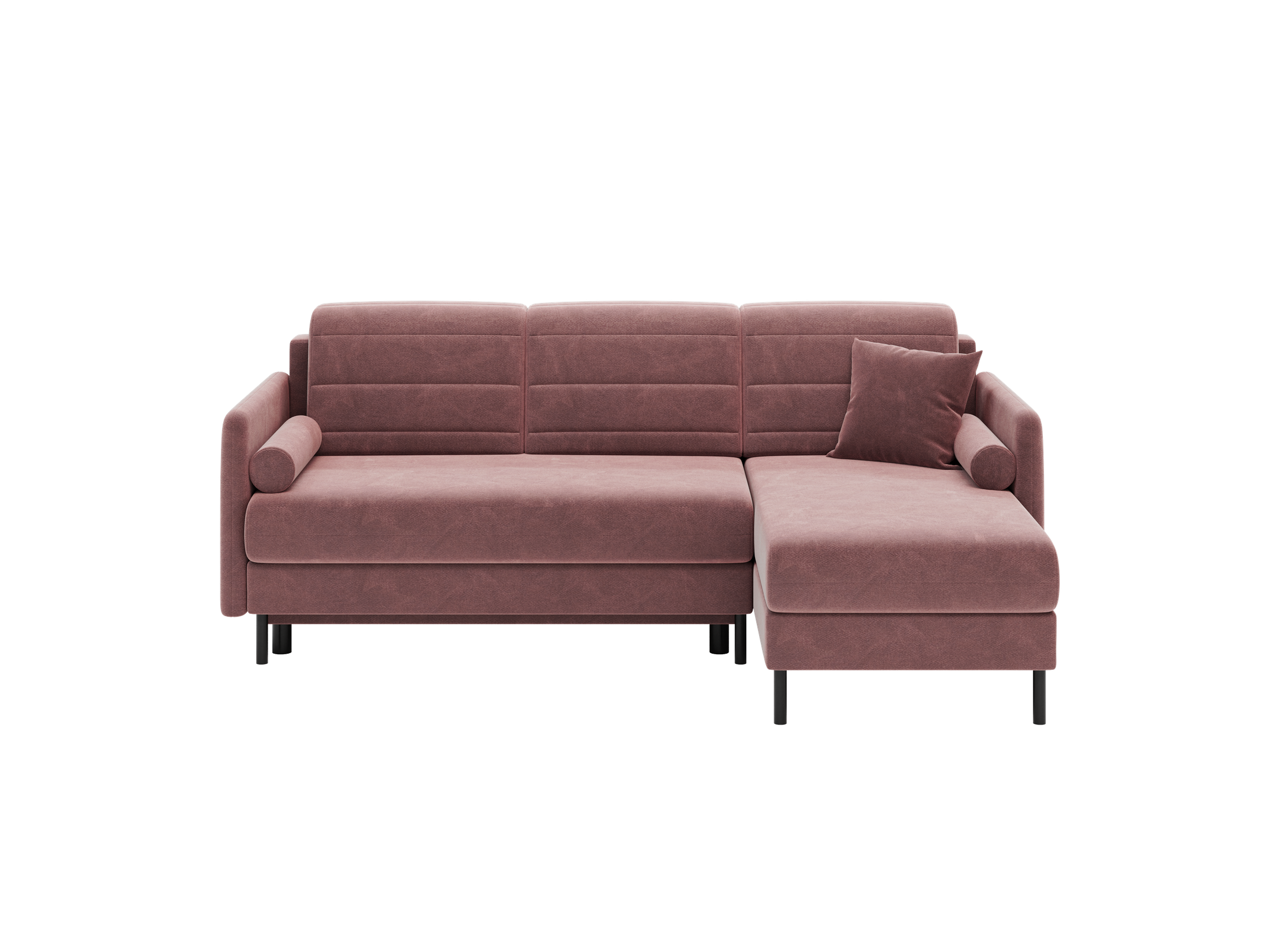 Narożnik Bellari L- kształtny uniwersalna strona z funkcja spania i pojemnikiem na pościel tkanina Seal welur