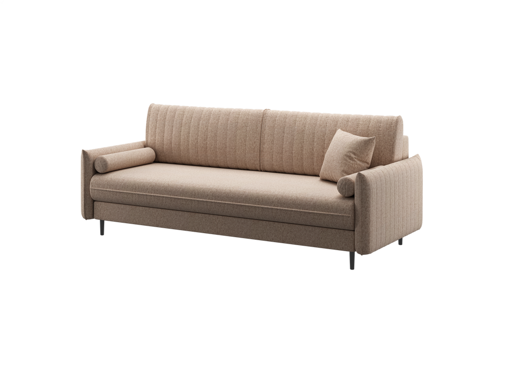 Bolivio 3R Dreisitzer-Schlafsofa – Stoffelement Samt