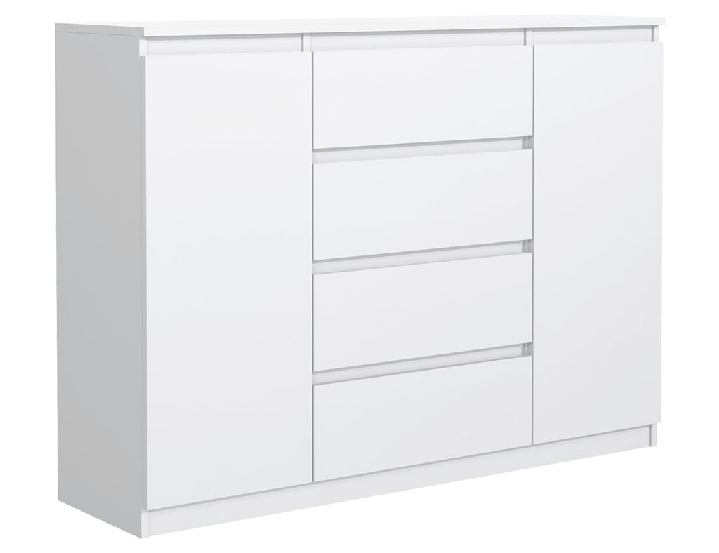 Rondo – stilvolle Kommode, 120 cm, erhältlich in 3 Farben. Farbe: Weiß