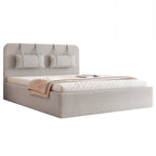 Lavira Polsterbett mit Bettkasten und höhenverstellbarem Metallrahmen