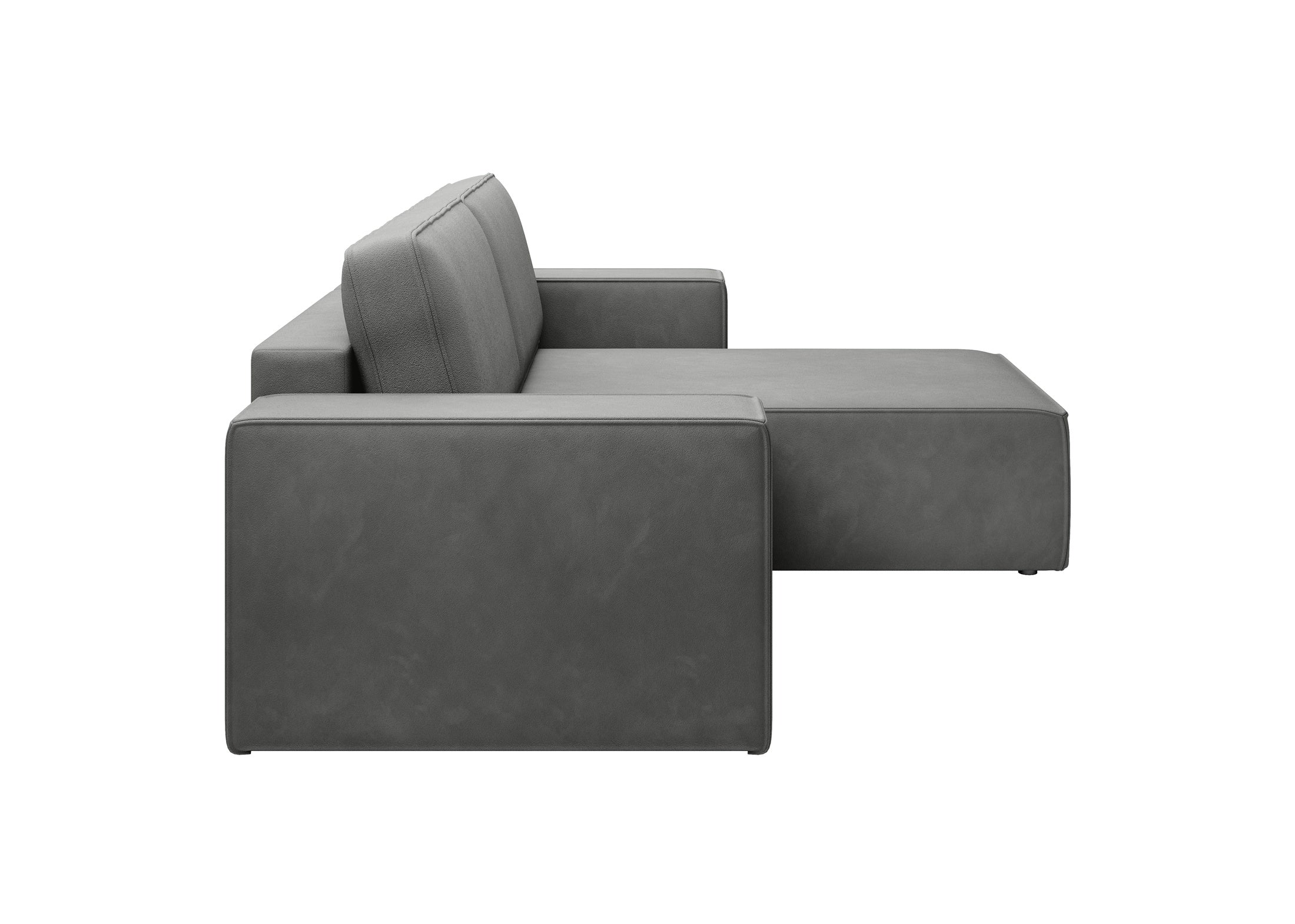 Lunari L-förmiges Ecksofa – mit Schlaffunktion und Bettkasten, Bezug aus magischem Samt