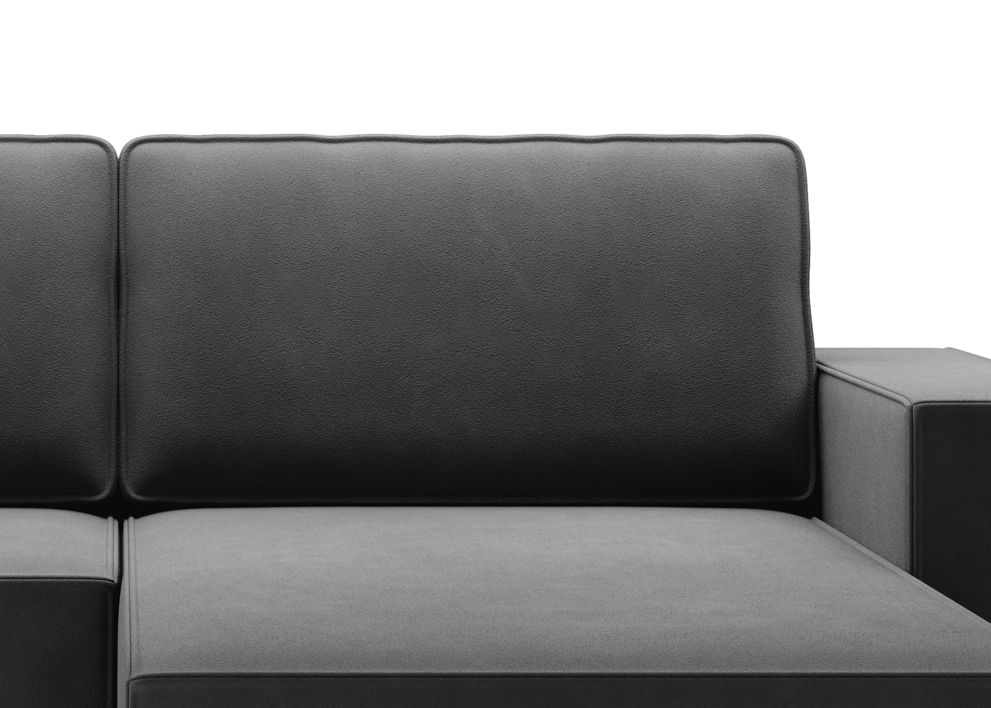 Lunari L-förmiges Ecksofa – mit Schlaffunktion und Bettkasten, Bezug aus magischem Samt