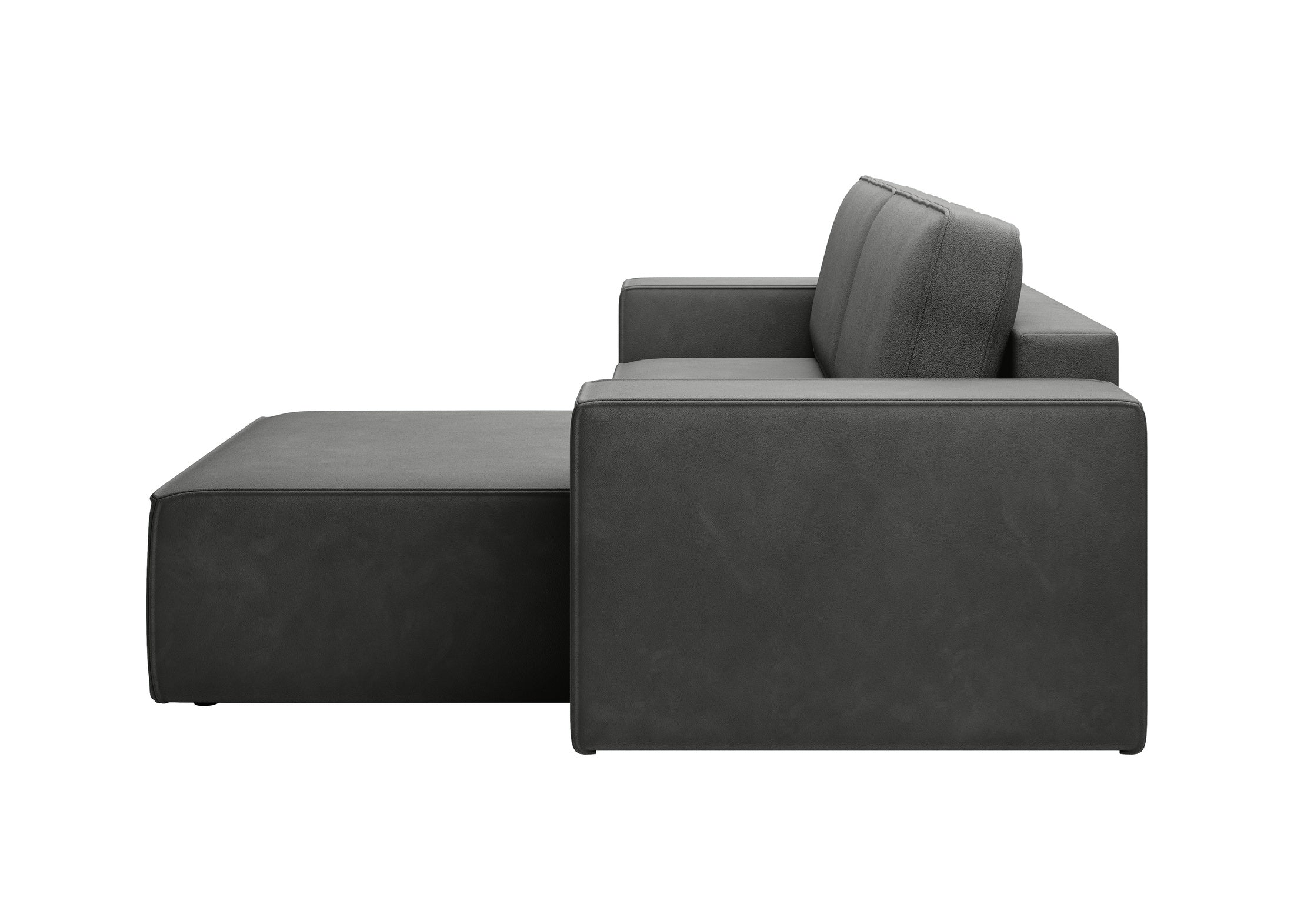 Lunari L-förmiges Ecksofa – mit Schlaffunktion und Bettkasten, Bezug aus magischem Samt