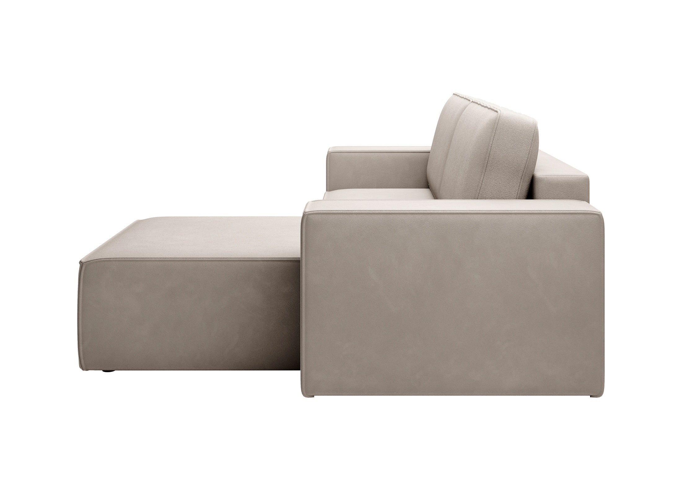 Lunari L-förmiges Ecksofa – mit Schlaffunktion und Bettkasten, Bezug aus magischem Samt