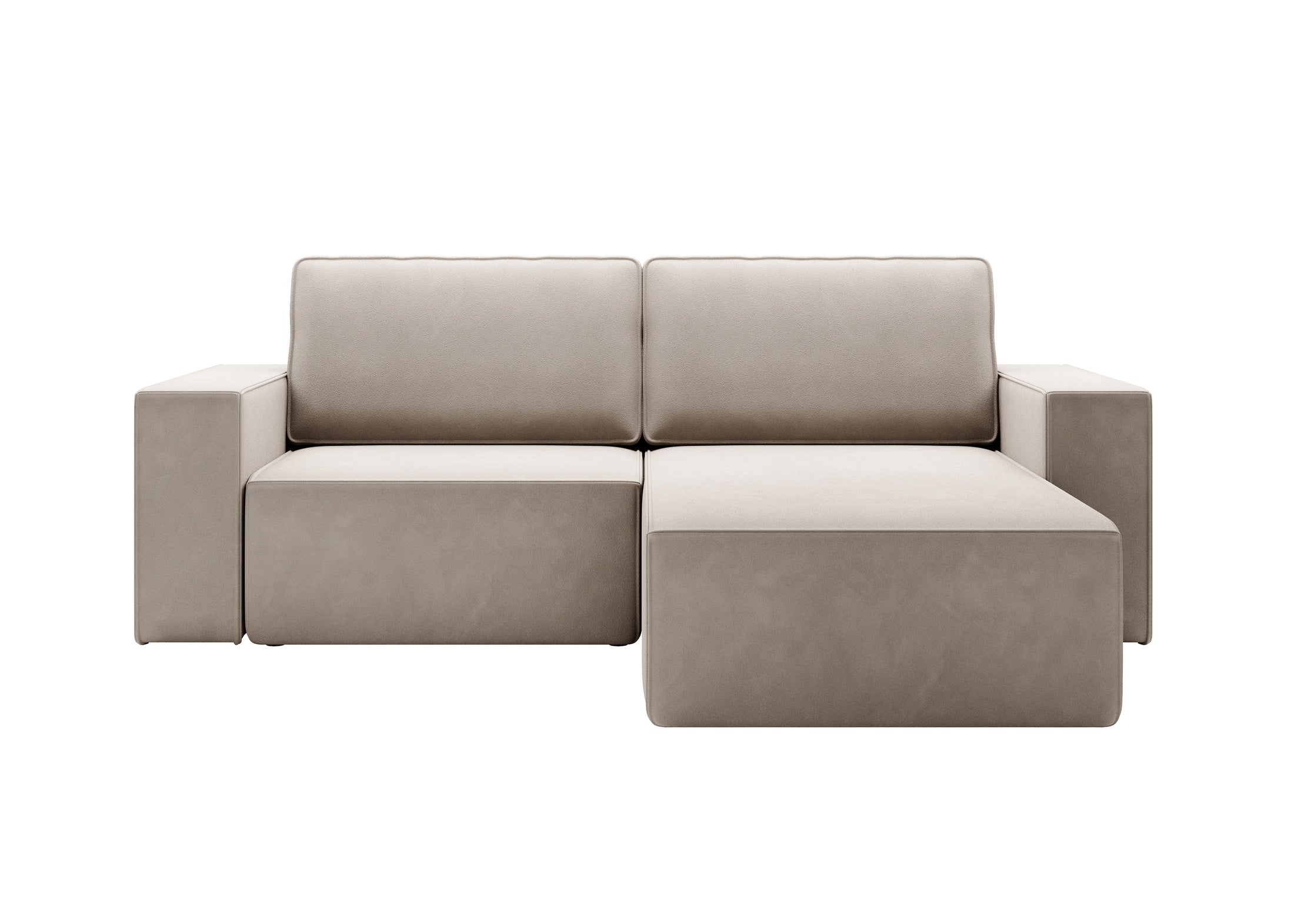 Lunari L-förmiges Ecksofa – mit Schlaffunktion und Bettkasten, Bezug aus magischem Samt