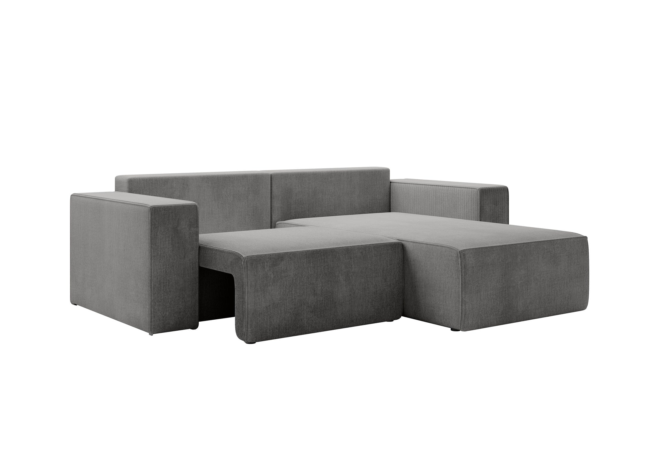 Lunari L-förmiges Ecksofa – mit Schlaffunktion und Bettkasten, Bezug aus Scala-Cord