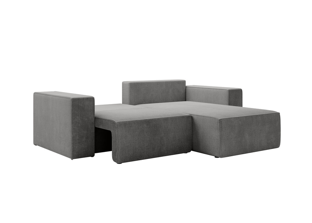Lunari L-förmiges Ecksofa – mit Schlaffunktion und Bettkasten, Bezug aus Scala-Cord