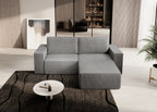 Lunari L-förmiges Ecksofa – mit Schlaffunktion und Bettkasten, Bezug aus Scala-Cord