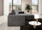 Lunari L-förmiges Ecksofa – mit Schlaffunktion und Bettkasten, Bezug aus Scala-Cord
