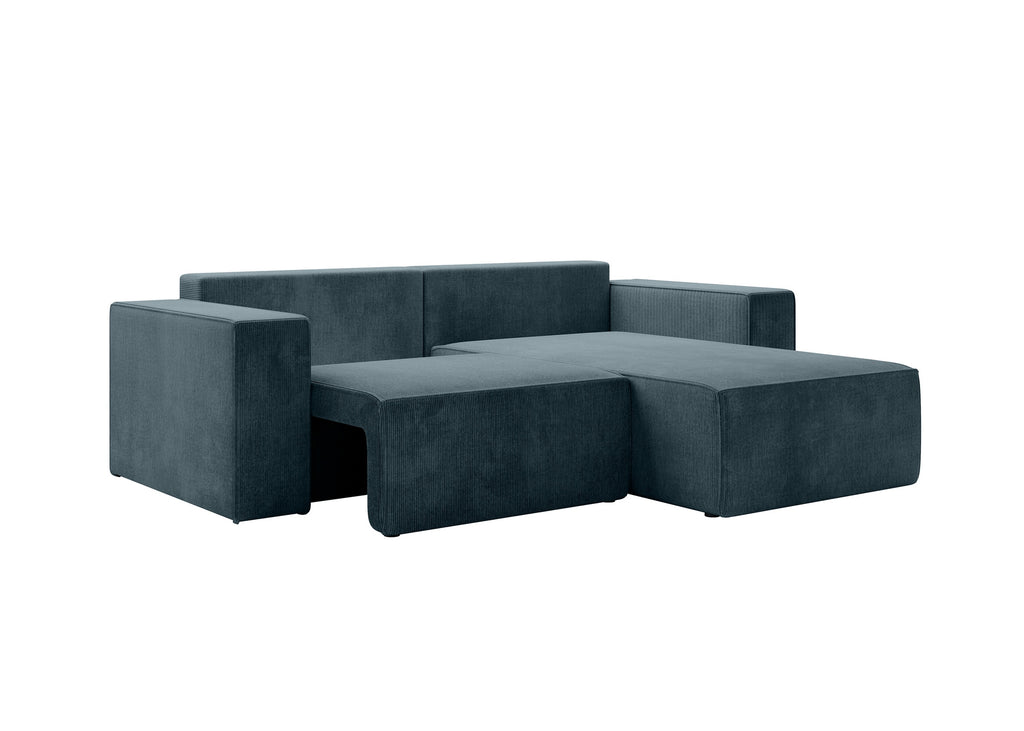 Lunari L-förmiges Ecksofa – mit Schlaffunktion und Bettkasten, Bezug aus Scala-Cord