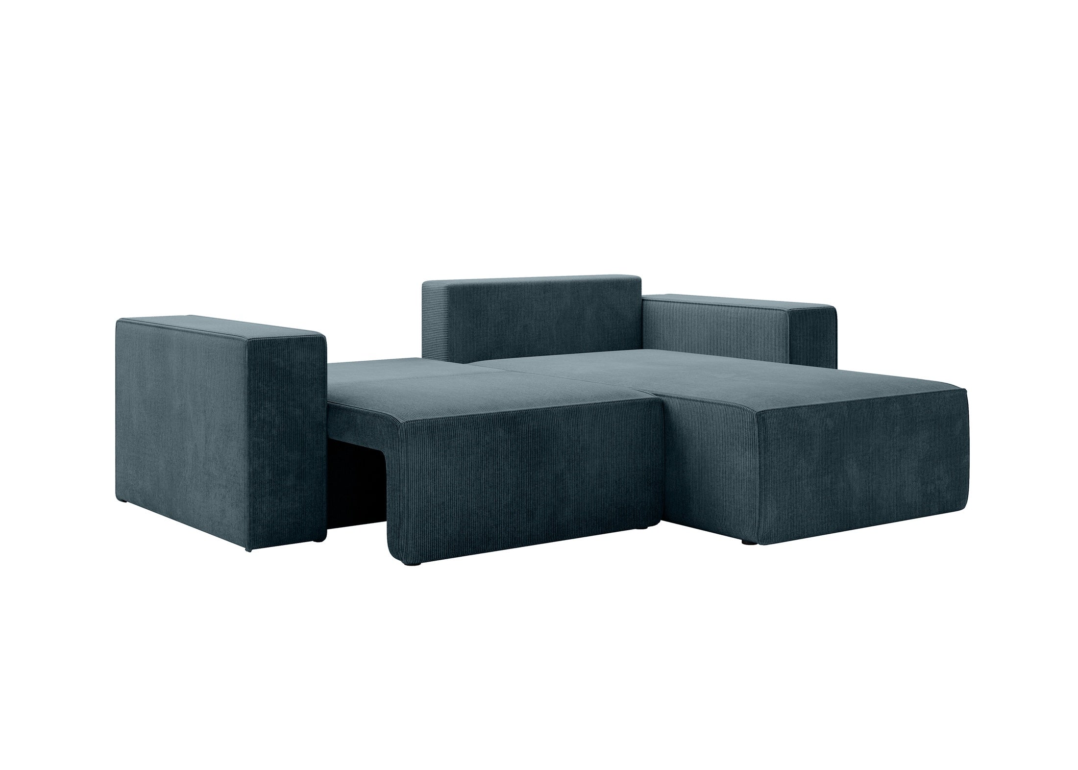 Lunari L-förmiges Ecksofa – mit Schlaffunktion und Bettkasten, Bezug aus Scala-Cord