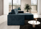Lunari L-förmiges Ecksofa – mit Schlaffunktion und Bettkasten, Bezug aus Scala-Cord