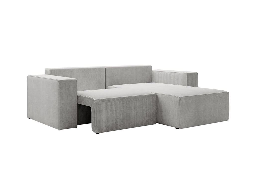 Lunari L-förmiges Ecksofa – mit Schlaffunktion und Bettkasten, Bezug aus Scala-Cord