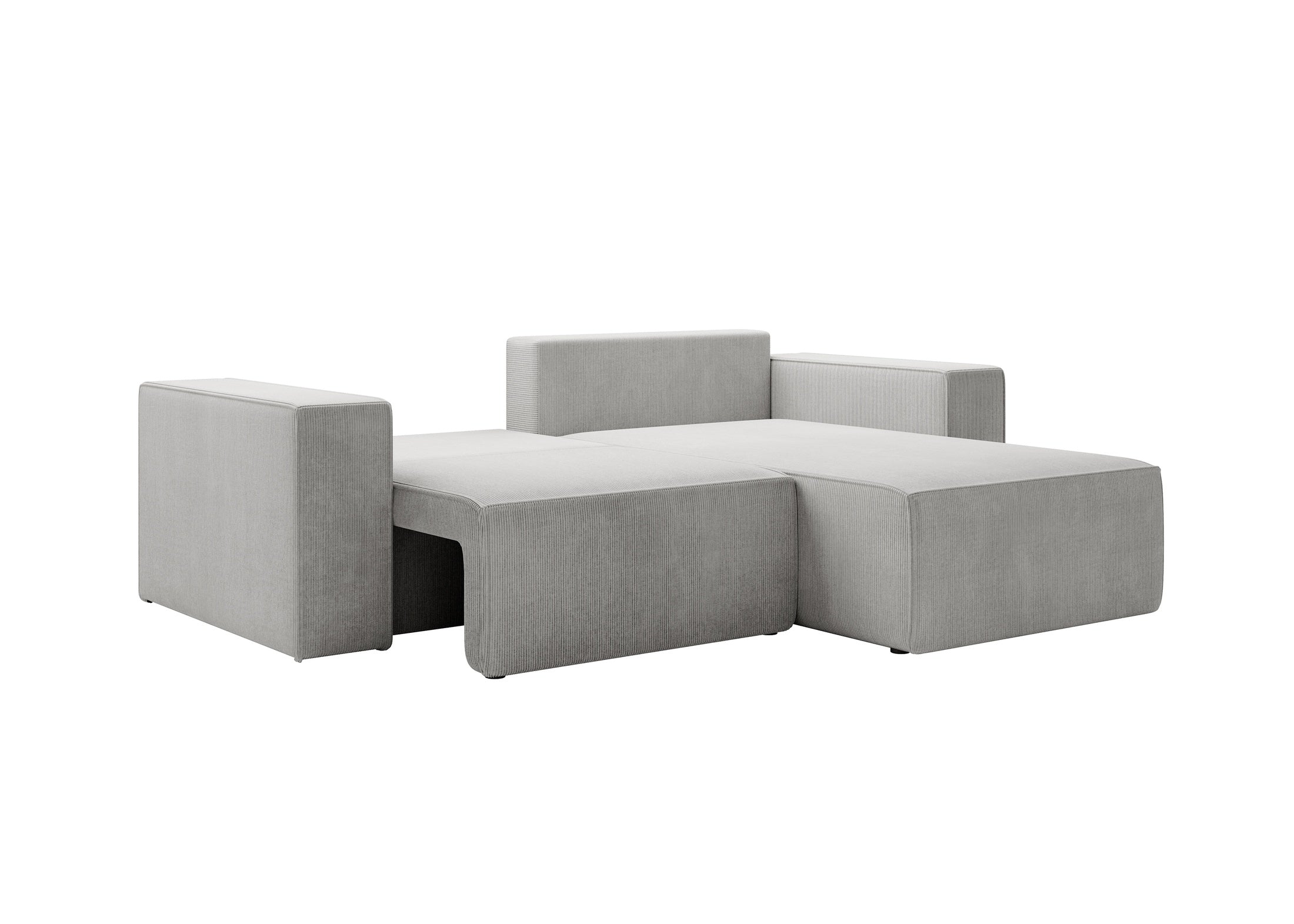 Lunari L-förmiges Ecksofa – mit Schlaffunktion und Bettkasten, Bezug aus Scala-Cord