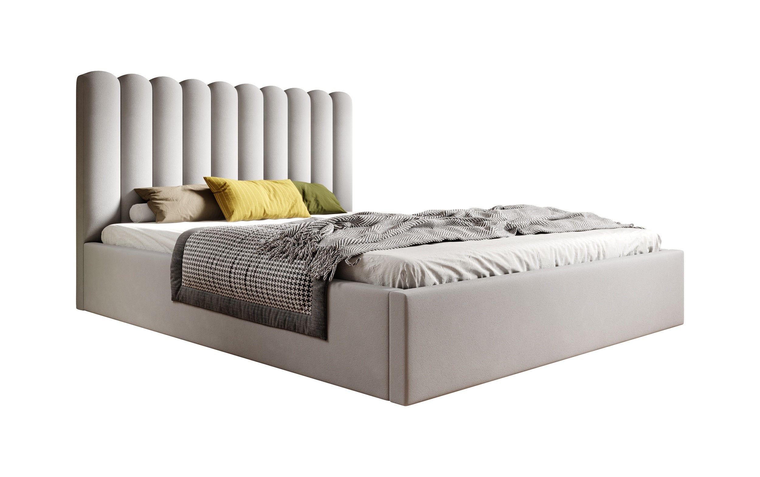 Polsterbett Lorica mit Bettkasten, Bezug aus wasserabweisendem Magic Velvet Veloursstoff.