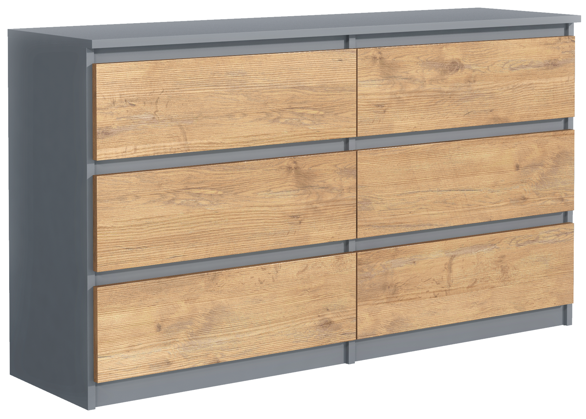 Venti Kommode, 6 Schubladen, 120 cm, erhältlich in 7 Farben. Weiß