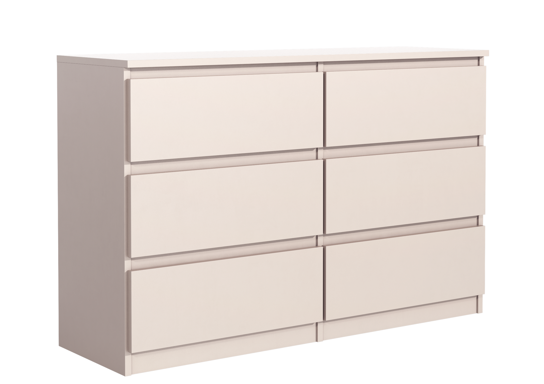 Venti Kommode, 6 Schubladen, 120 cm, erhältlich in 7 Farben. Weiß