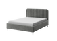 Polsterbett Makira, grau, Samtbezug, Riviera, schwarze Beine