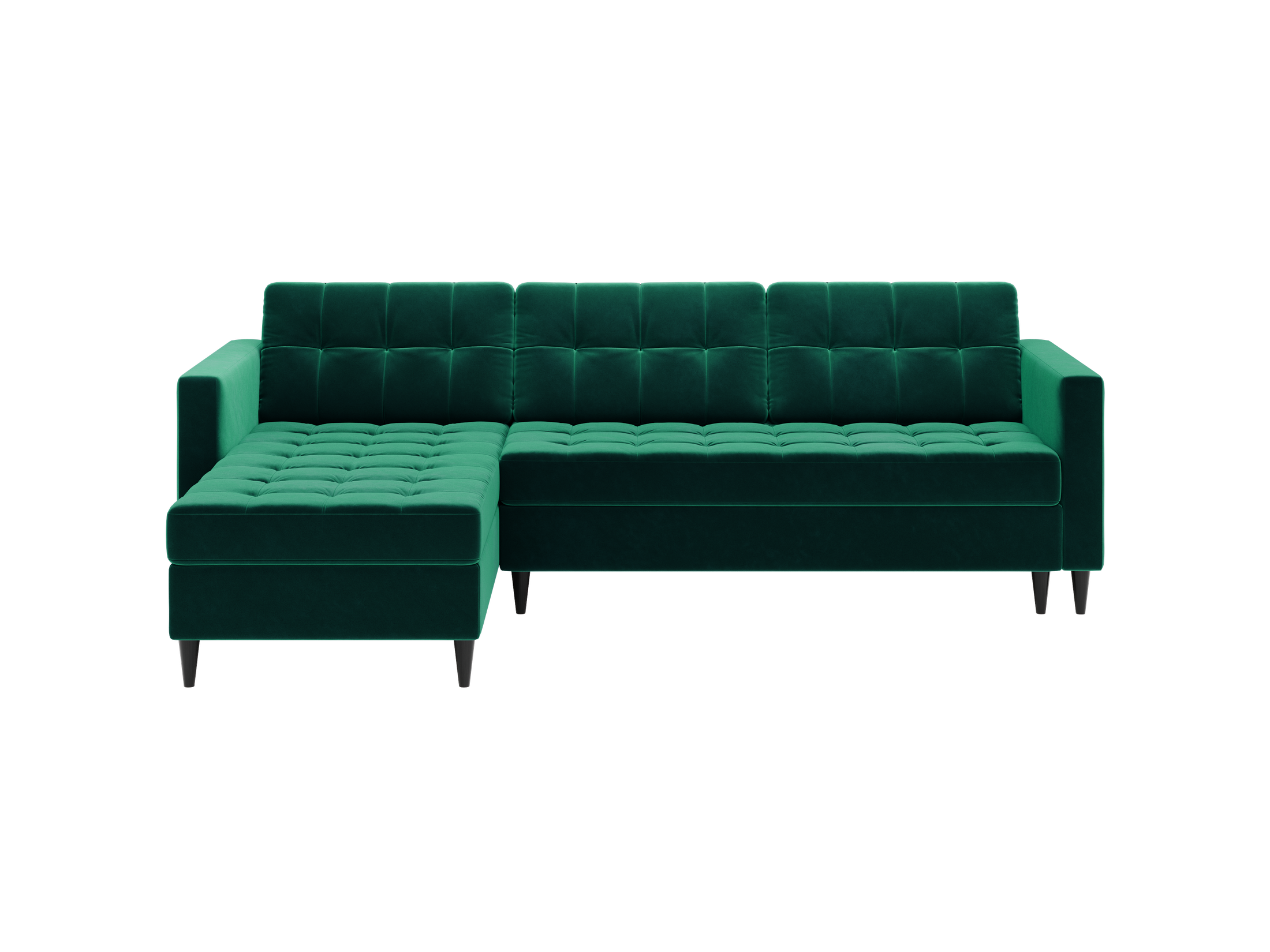 Narożnik Norvik L-kształtny w stylu skandynawskim w tkanine Monolith welur