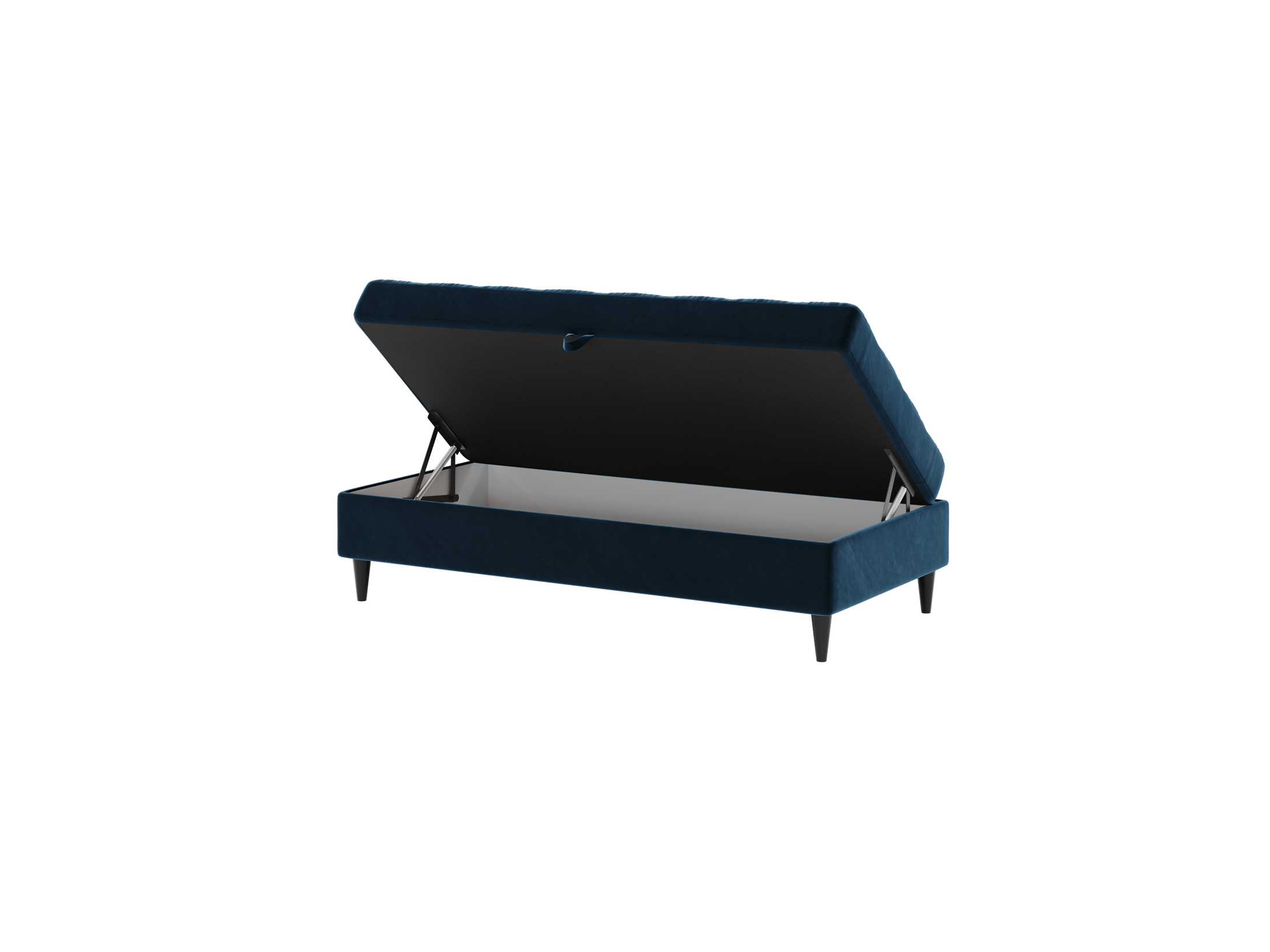 Norvik Ecksofa mit Hocker – L-förmiges skandinavisches Design mit Schlaffunktion und Stauraum, Bezug aus Monolith-Stoff, Samt