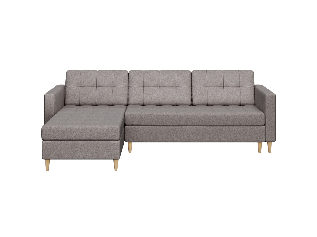 Norvik L-förmiges Ecksofa im skandinavischen Stil aus Element-Samtstoff