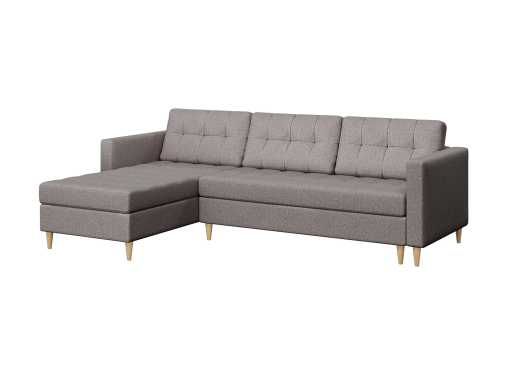 Norvik L-förmiges Ecksofa im skandinavischen Stil aus Element-Samtstoff