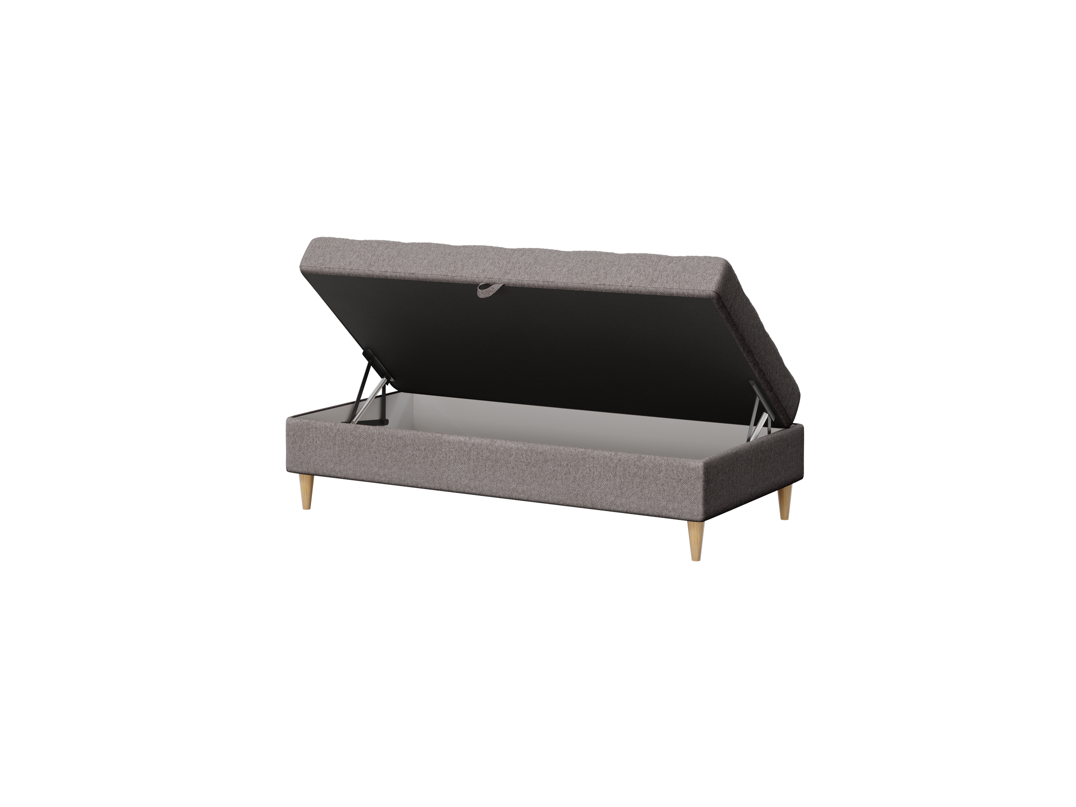 Norvik Ecksofa mit Hocker – L-förmiges skandinavisches Design mit Schlaffunktion und Stauraum, Stoff Element, Samt