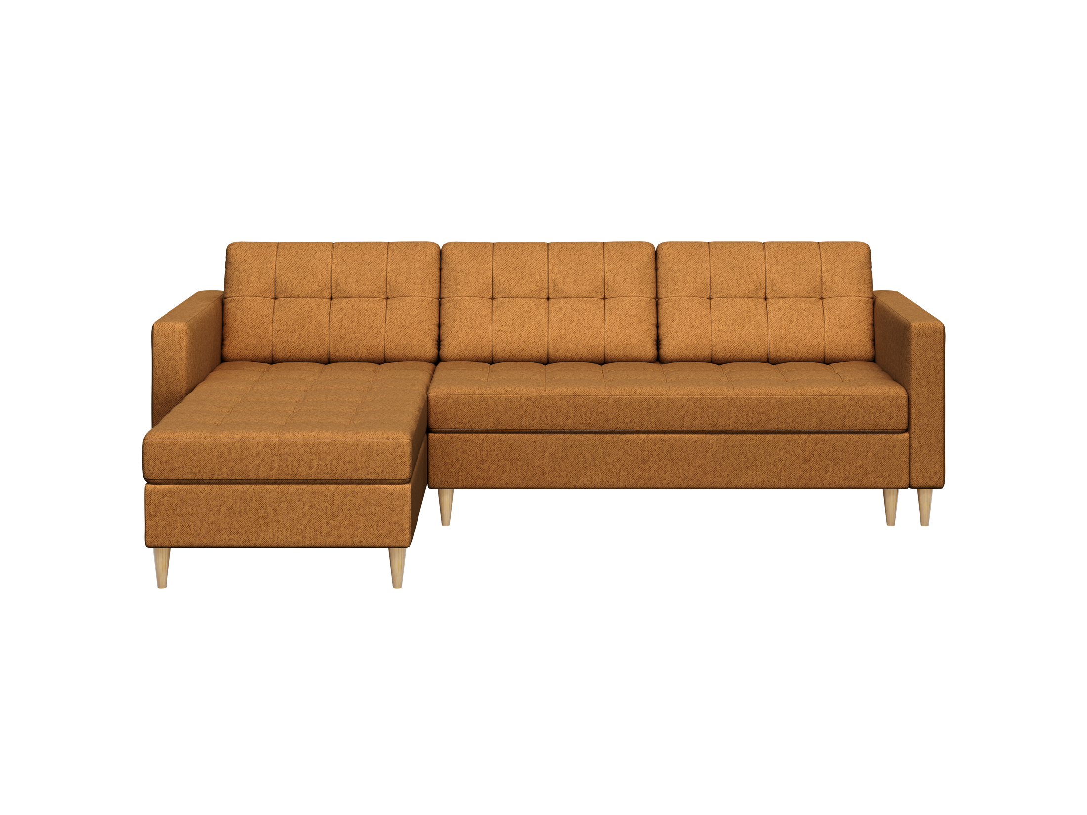 Narożnik Norvik L-kształtny w stylu skandynawskim w tkanine Element welur