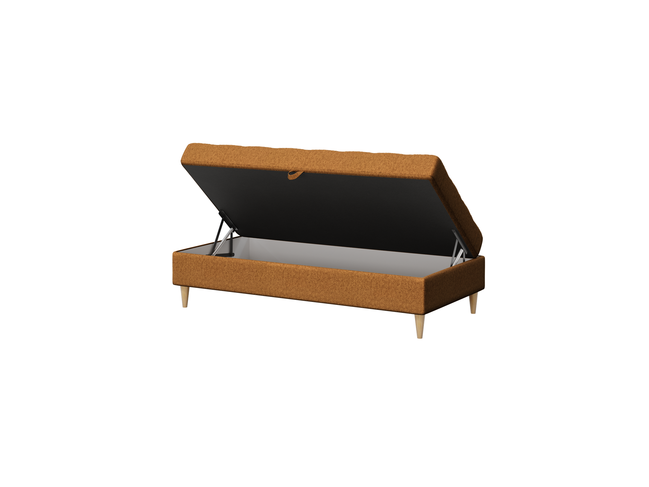 Norvik Ecksofa mit Hocker – L-förmiges skandinavisches Design mit Schlaffunktion und Stauraum, Stoff Element, Samt