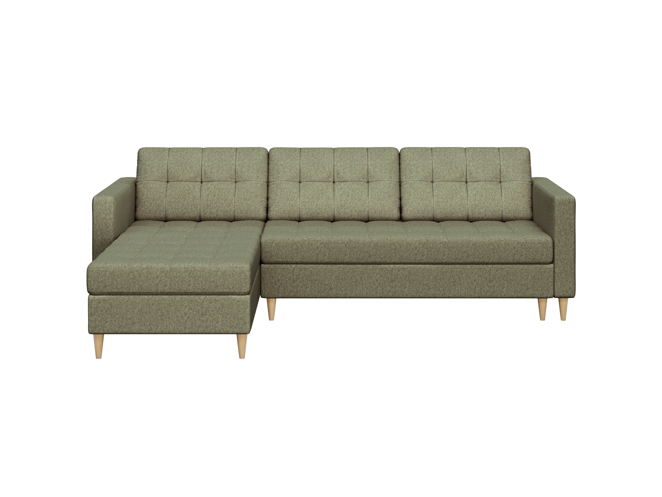 Narożnik Norvik L-kształtny w stylu skandynawskim w tkanine Element welur