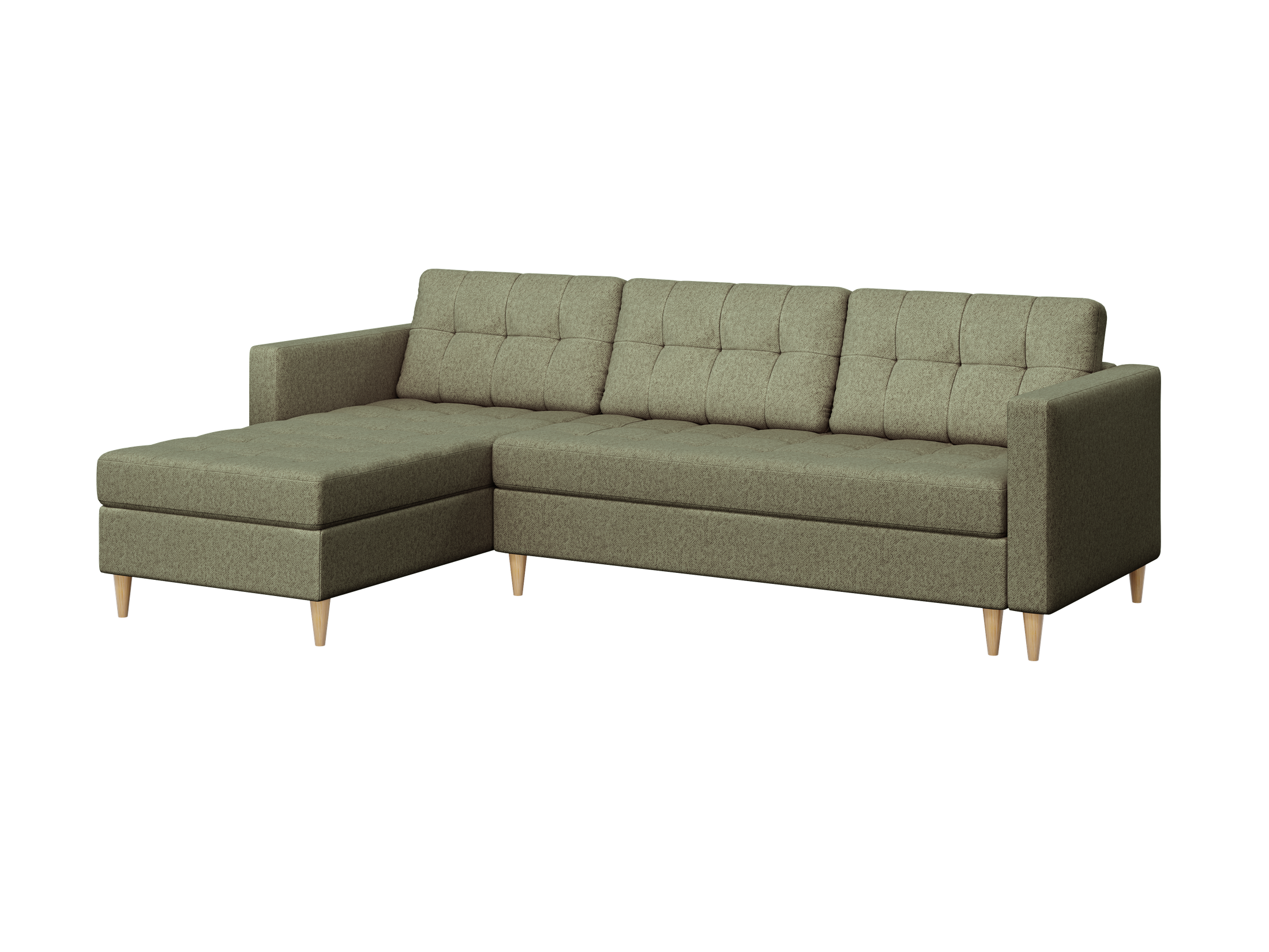 Narożnik Norvik L-kształtny w stylu skandynawskim w tkanine Element welur