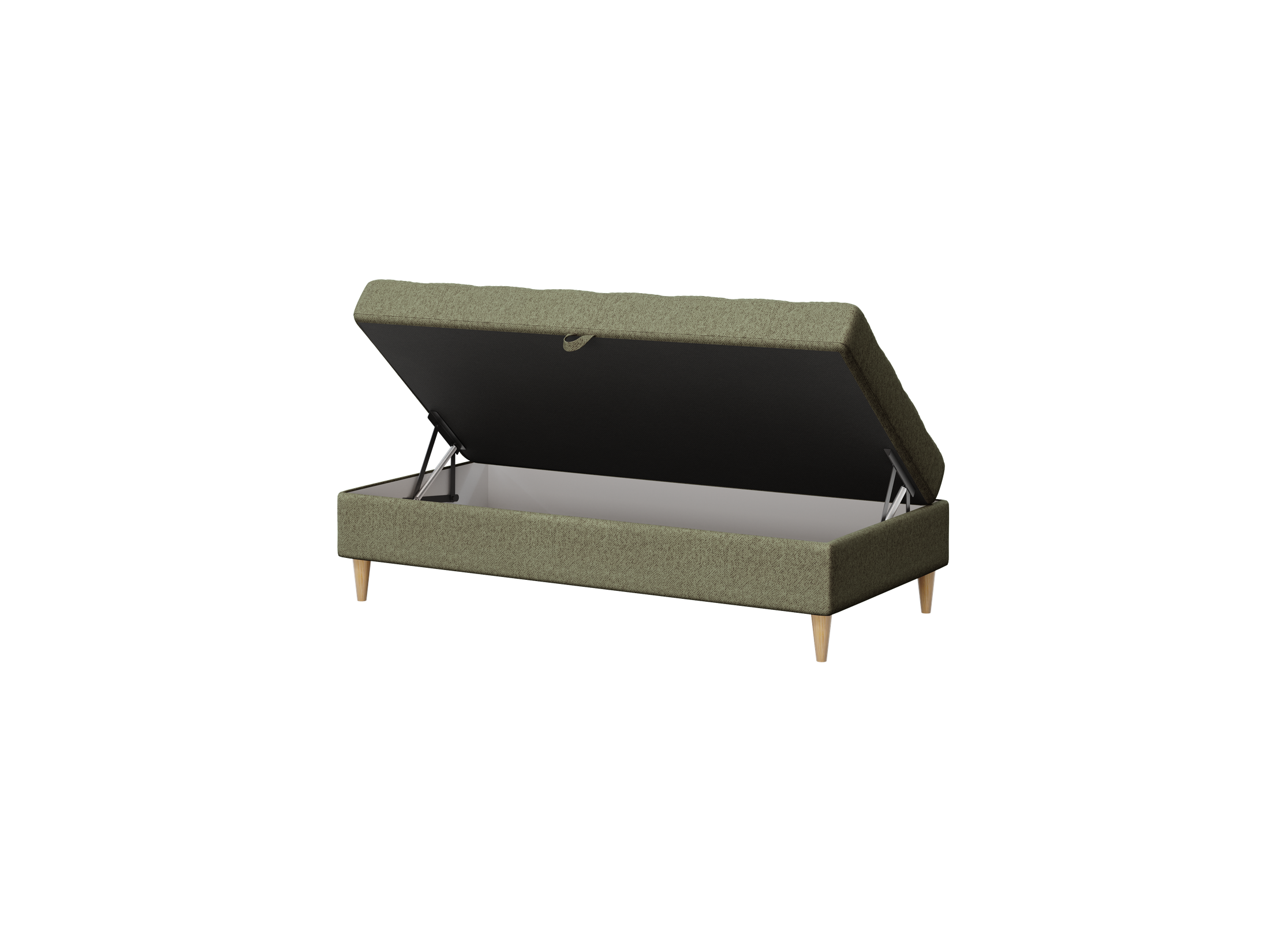 Norvik Ecksofa mit Hocker – L-förmiges skandinavisches Design mit Schlaffunktion und Stauraum, Stoff Element, Samt