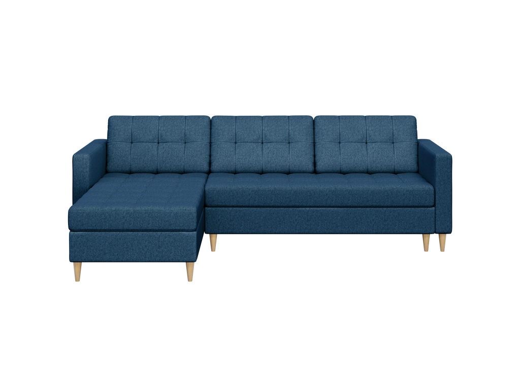 Norvik L-förmiges Ecksofa im skandinavischen Stil aus Element-Samtstoff