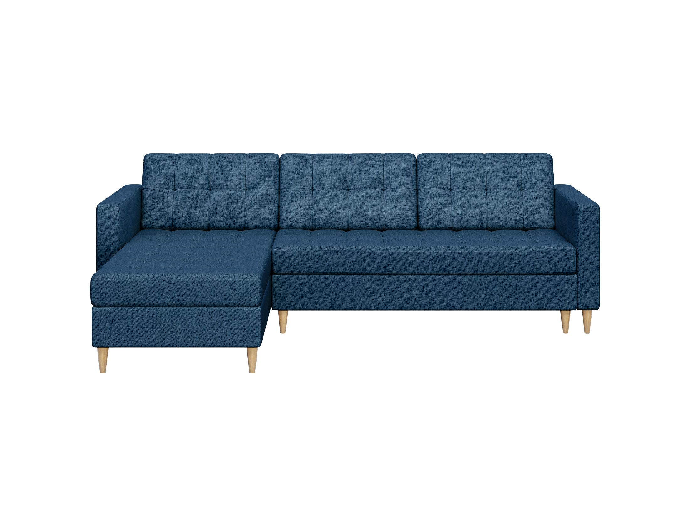 Narożnik Norvik L-kształtny w stylu skandynawskim w tkanine Element welur