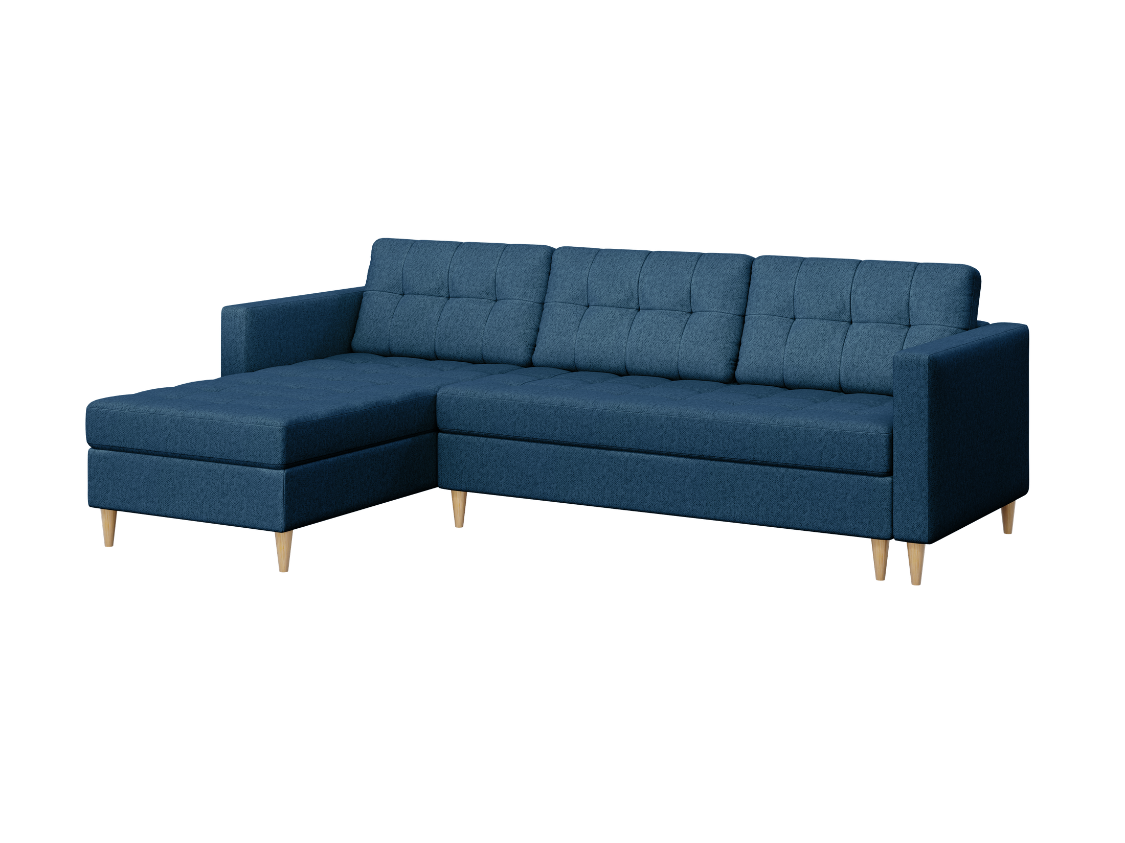 Narożnik Norvik L-kształtny w stylu skandynawskim w tkanine Element welur