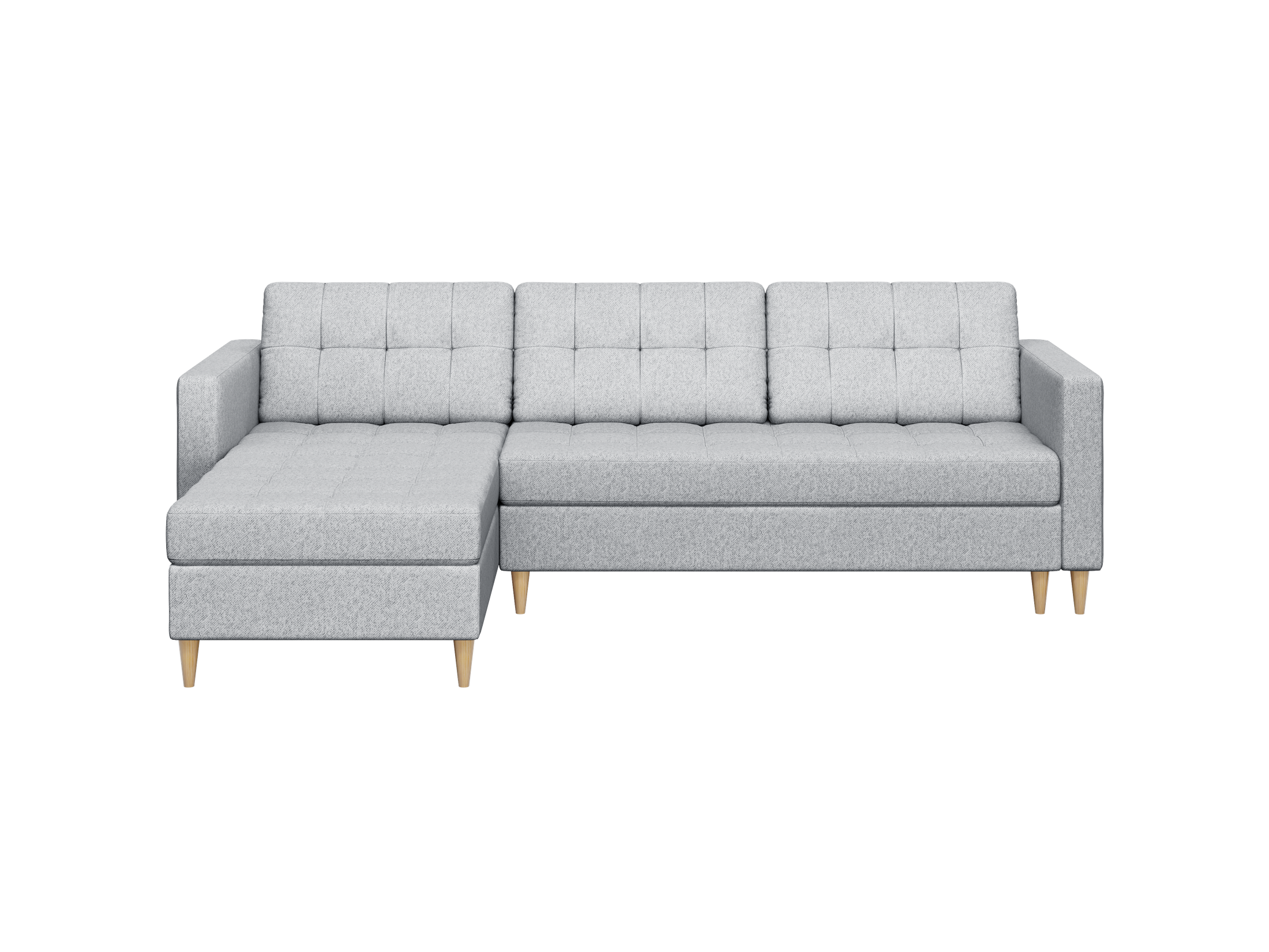 Narożnik Norvik L-kształtny w stylu skandynawskim w tkanine Element welur