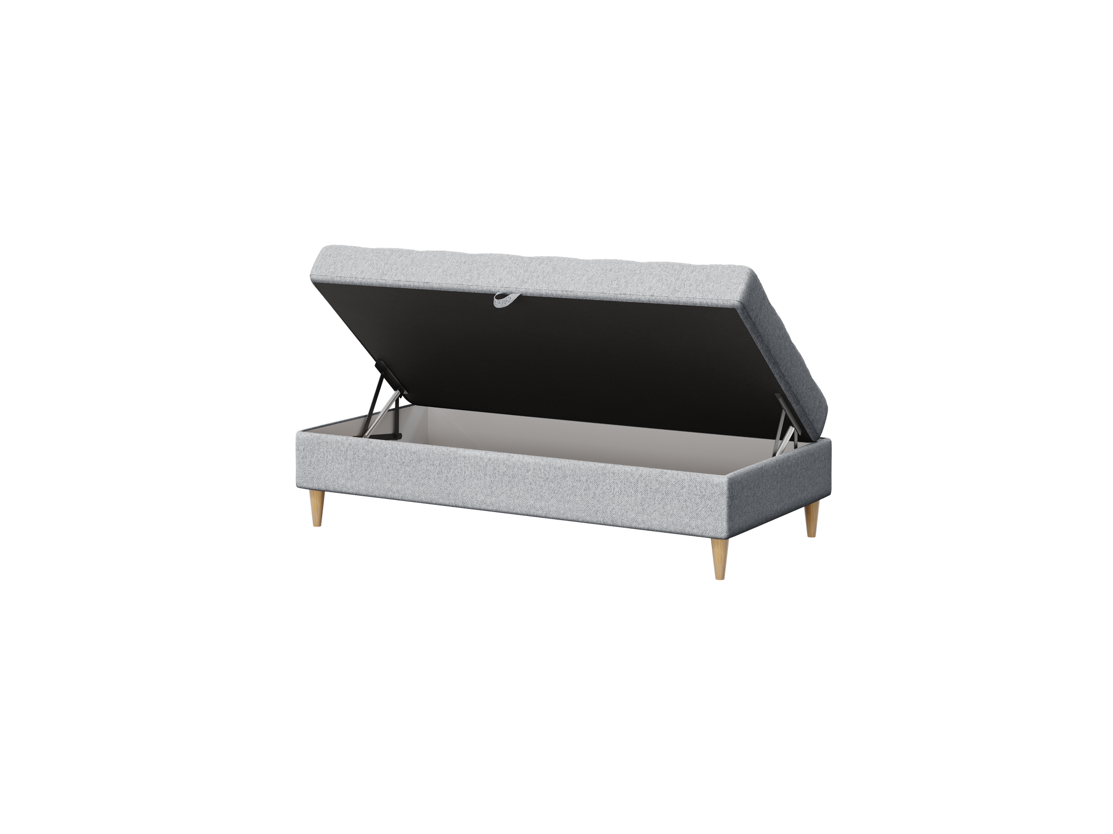 Norvik Ecksofa mit Hocker – L-förmiges skandinavisches Design mit Schlaffunktion und Stauraum, Stoff Element, Samt