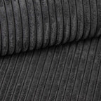 Ecksofa Orveto L-Form - mit Schlaffunktion und Bettkasten, abgerundete Formen, Cordstoff.