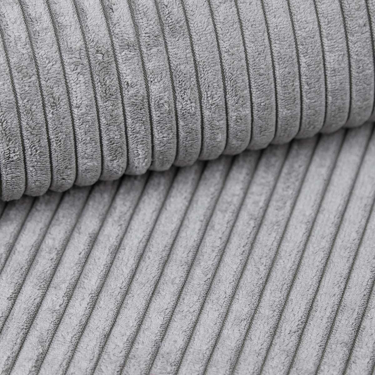 Silvano Ecksofa L-förmig mit Stauraum und Schlaffunktion, Cordstoff.