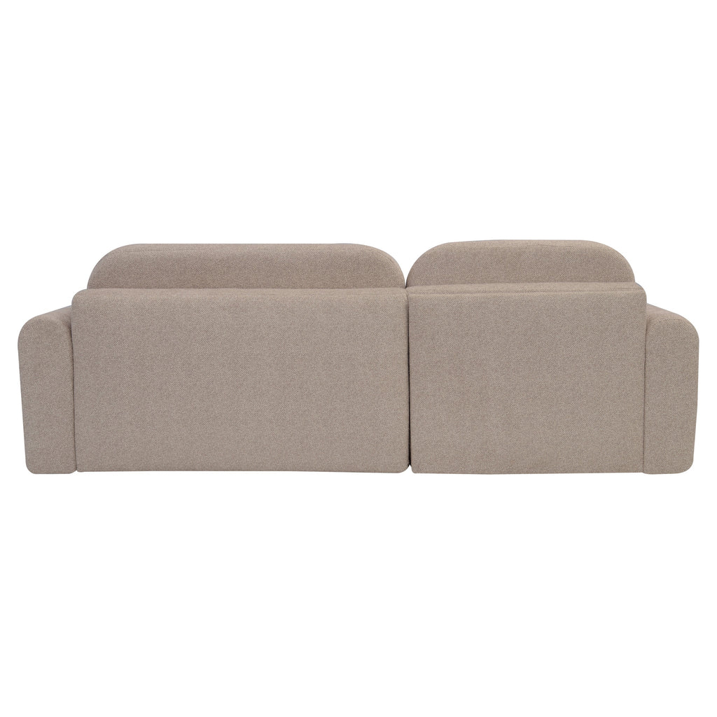 Ecksofa Renoro L-Form - mit Schlaffunktion und Bettkasten, Bezug aus Samtstoff.